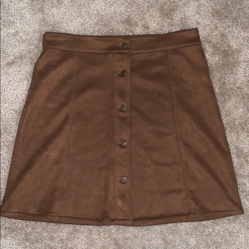 Chaps Faux Suede Skirt